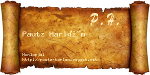 Pautz Harlám névjegykártya